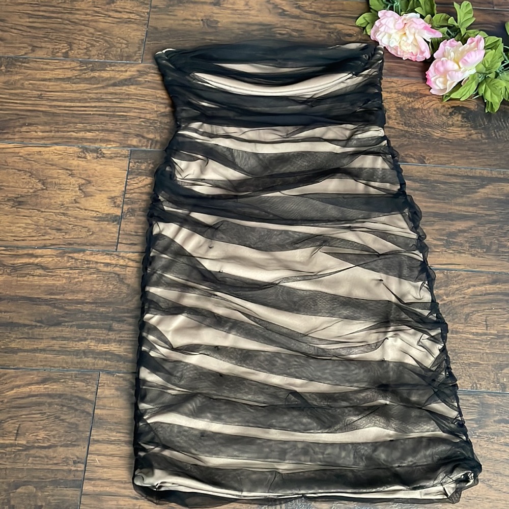 BCBG mesh tube dress